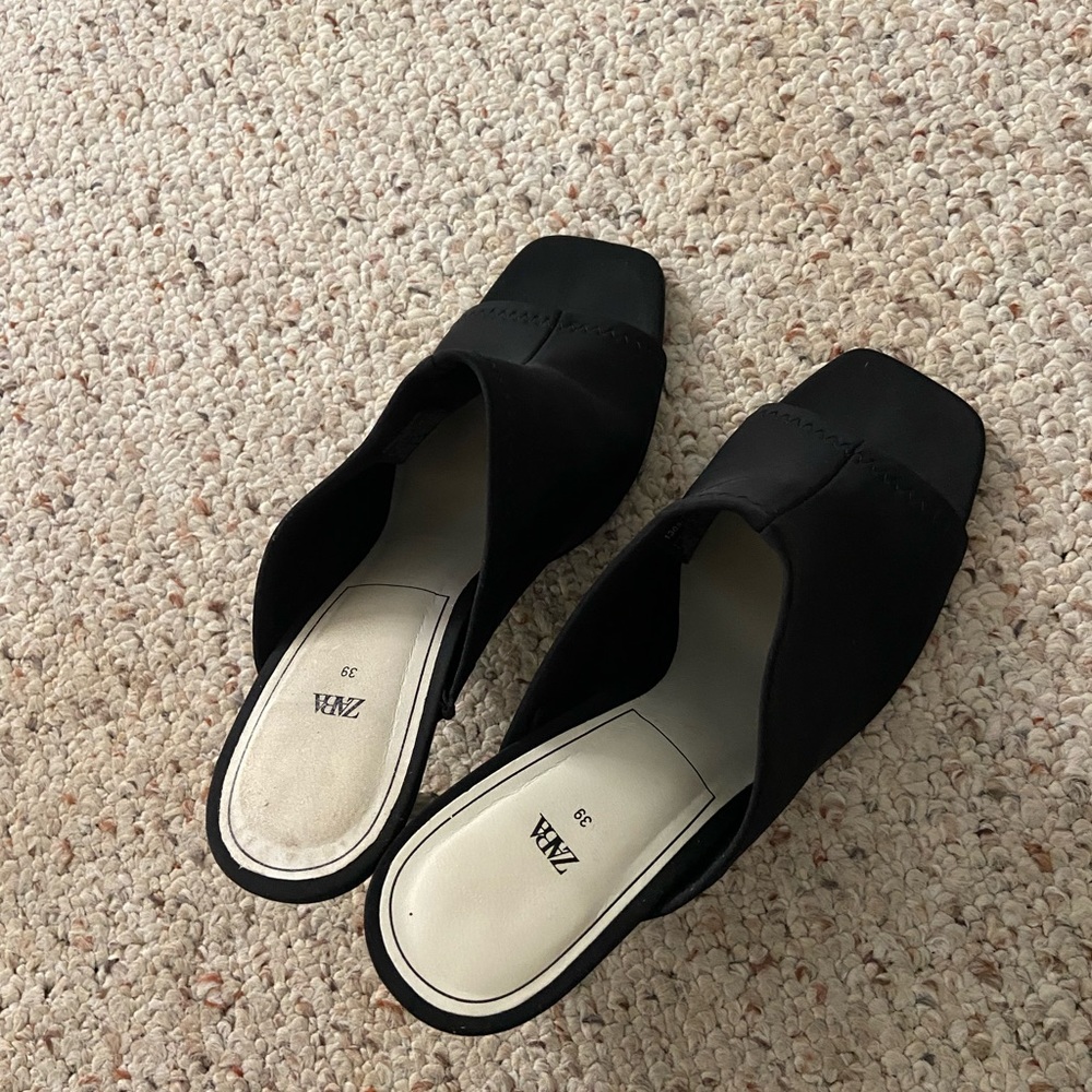 Zara black high heels